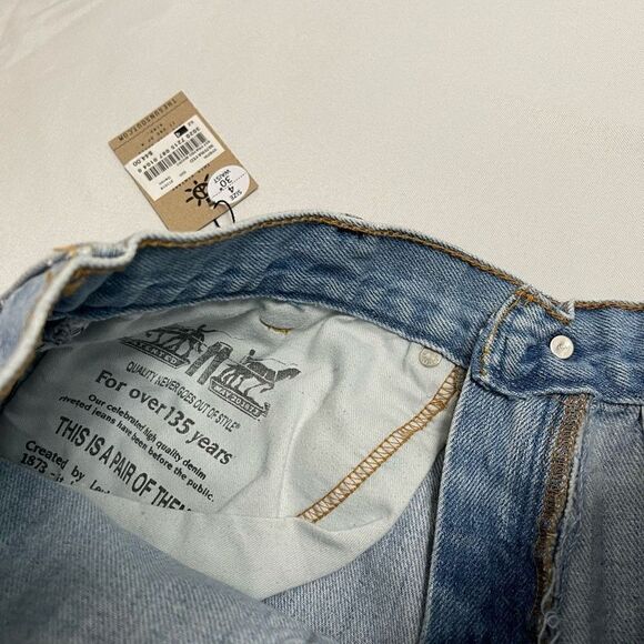 NWT Levi’s 505 507 Frayed Distressed Destroyed Denim Shorts Size 4 30” Waist New - Picture 10 of 11